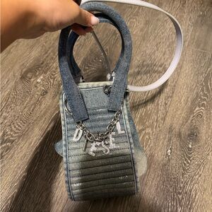 Diesel Quilted Denim Mini Bag